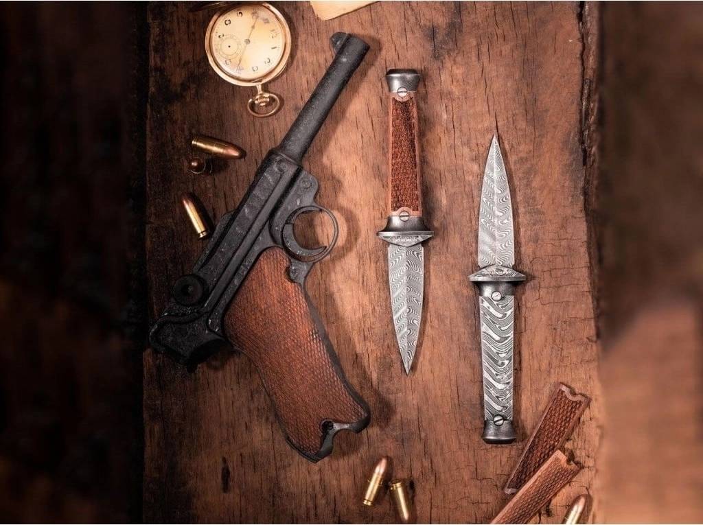 Böker Solingen Dýka P08-Damascus