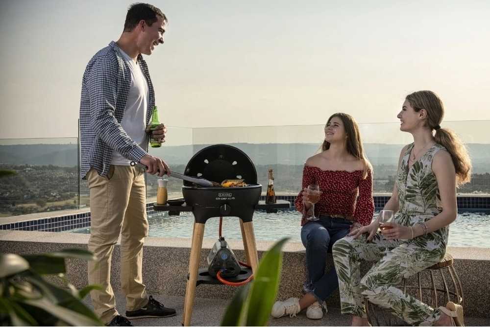 Cadac Citi chef Gril plynový Citi Chef 40 s podstavcem šedý