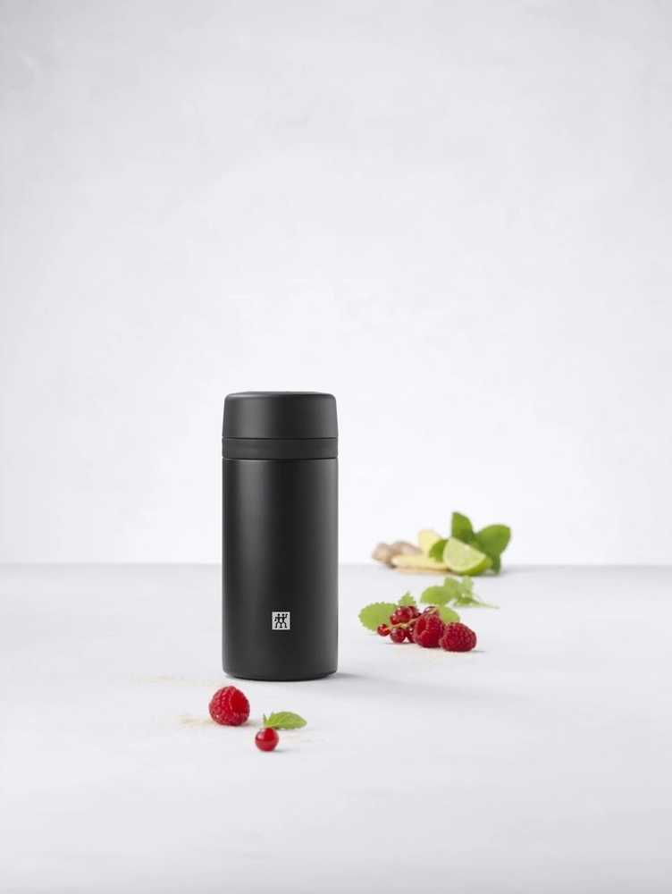 Zwilling Dvoustěnná nerezová termoska Thermo, 0,42 l, černá