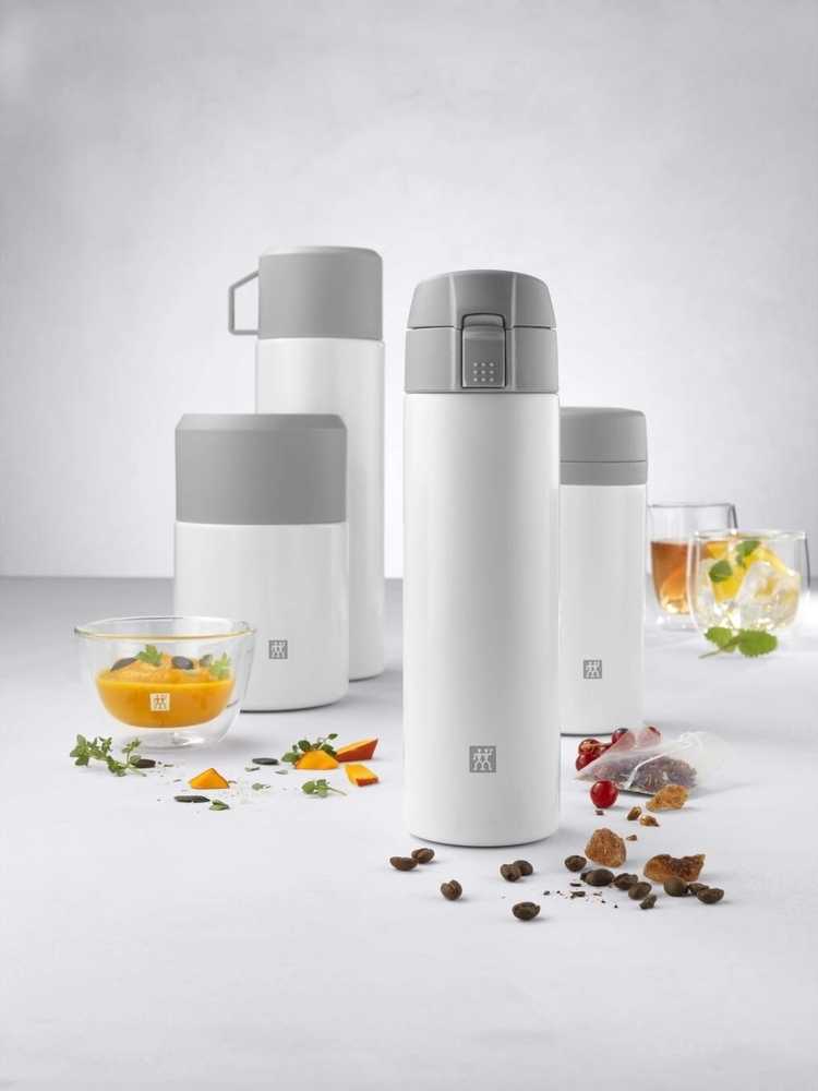 Zwilling Dvoustěnná nerezová cestovní láhev Thermo, 0,45 l, bílá