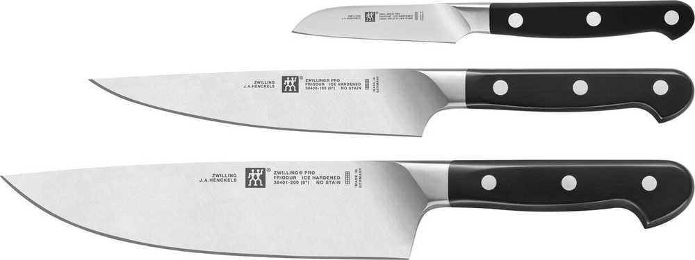 Zwilling Pro set nožů - 3 ks (kuchařský, plátkovací a nůž na zeleninu)