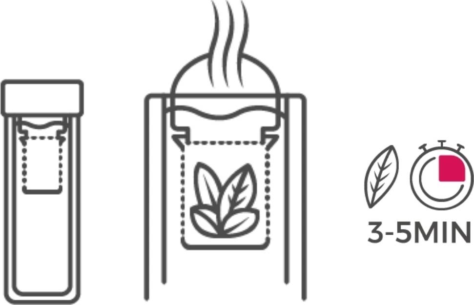 Véritable Skleněná lahev se sítkem na čaj , 0,45 l