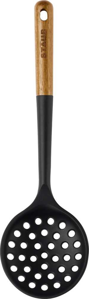 Staub Naběračka děrovaná silikonová, s dřevěnou rukojetí, 31 cm