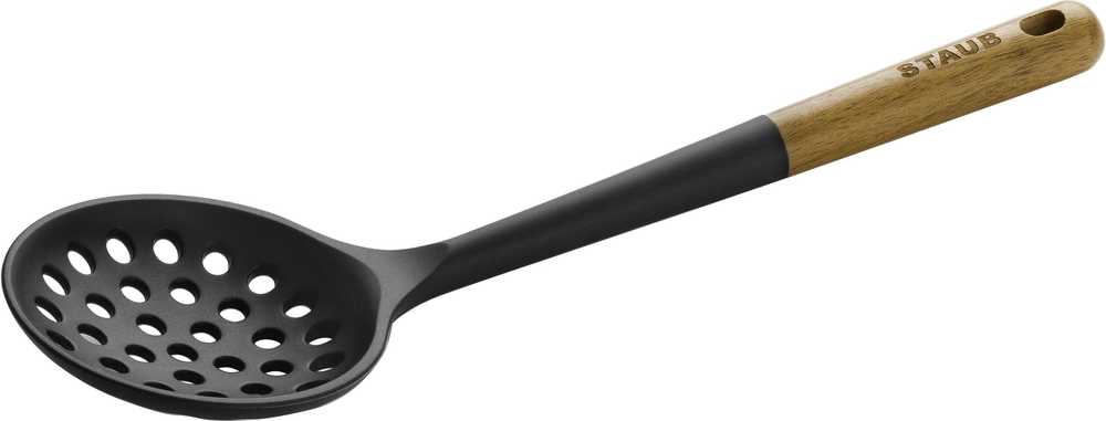 Staub Naběračka děrovaná silikonová, s dřevěnou rukojetí, 31 cm