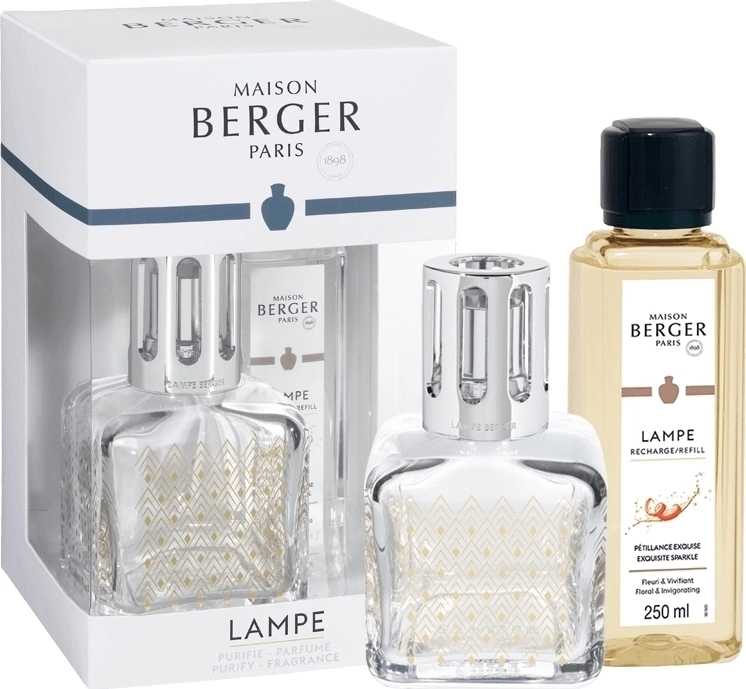 Maison Berger Paris Dárková sada: katalytická lampa Glacon Mountains + Intenzivní třpyt, 250 ml
