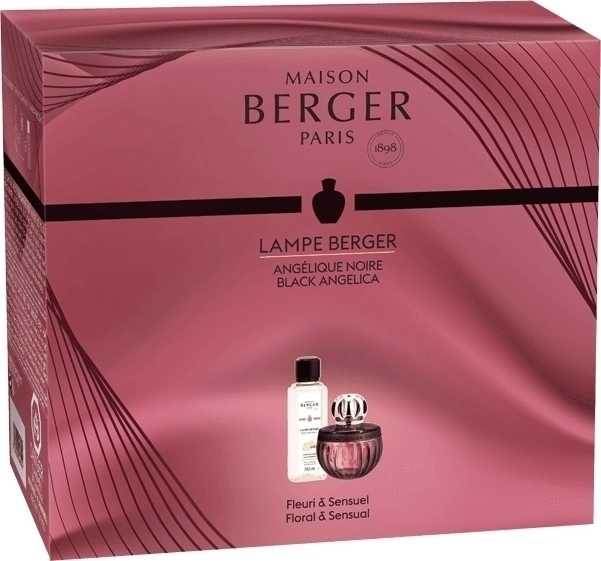 Maison Berger Paris Dárková sada: katalytická lampa Duality růžová + Černá Angelika, 250 ml