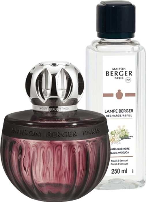 Maison Berger Paris Dárková sada: katalytická lampa Duality růžová + Černá Angelika, 250 ml