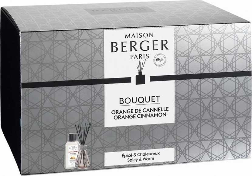 Maison Berger Paris Dárková sada: Aroma Difuzér Pyramide růžový + Pomeranč a skořice, 200 ml