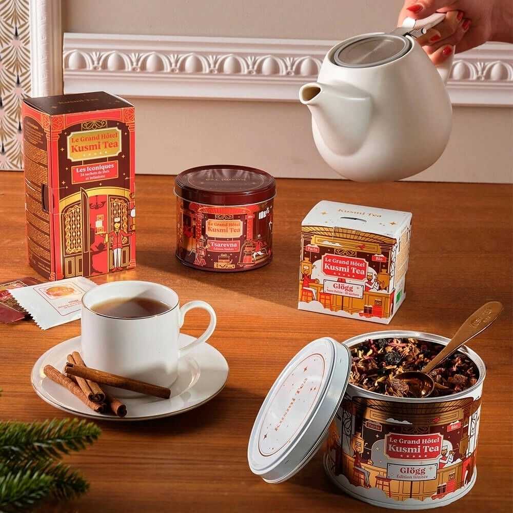 Kusmi Tea Dárkový sada Vánoční Ikony 2022, Bio, 24 sáčků