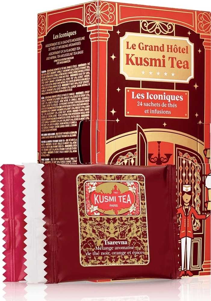 Kusmi Tea Dárkový sada Vánoční Ikony 2022, Bio, 24 sáčků