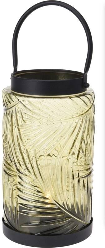 Progarden Lucerna s LED žárovkou skleněná 20 cm žlutá KO-HZ1952270zlut