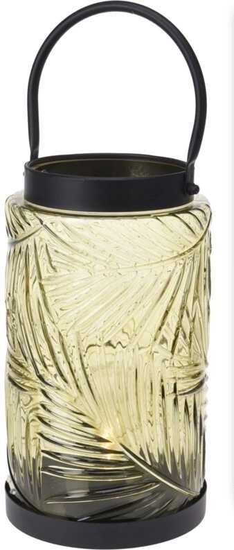 Progarden Lucerna s LED žárovkou skleněná 20 cm žlutá KO-HZ1952270zlut