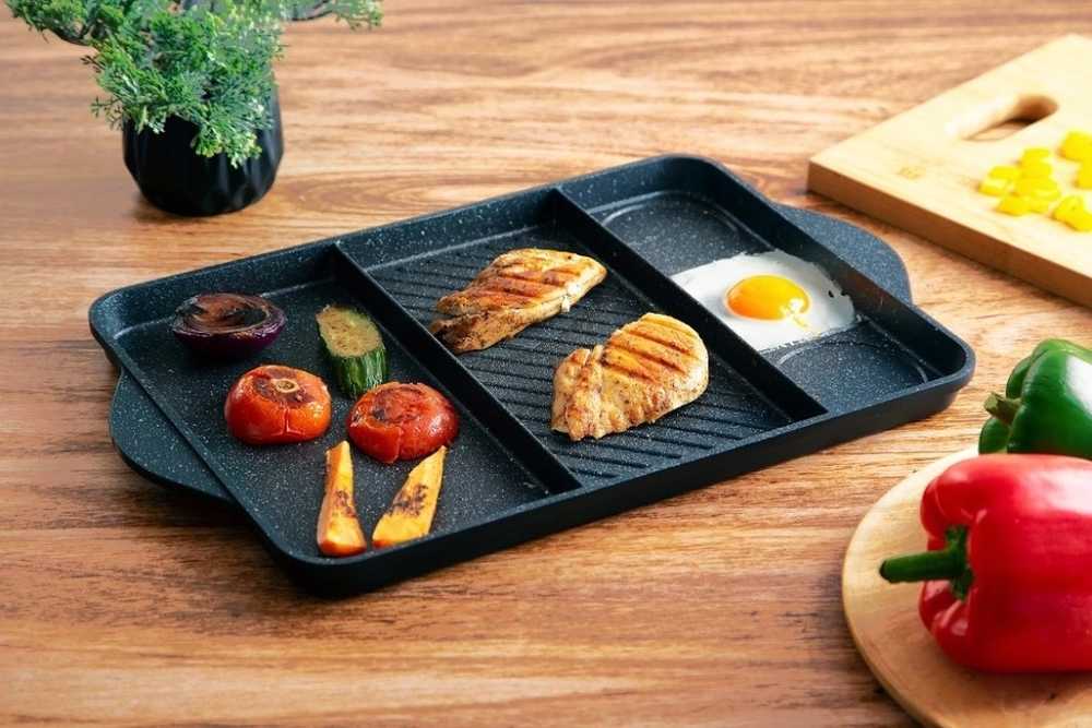 Berlingerhaus Grilovací deska s mramorovým povrchem 3v1 Granit Diamond Line BH-7730