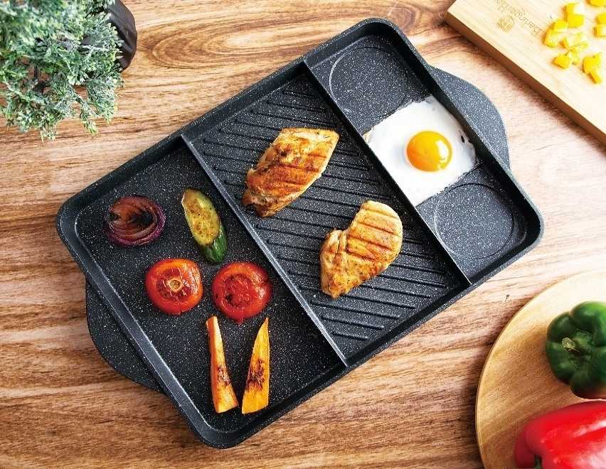 Berlingerhaus Grilovací deska s mramorovým povrchem 3v1 Granit Diamond Line BH-7730