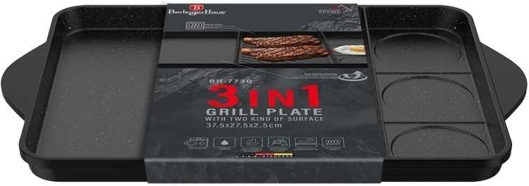 Berlingerhaus Grilovací deska s mramorovým povrchem 3v1 Granit Diamond Line BH-7730