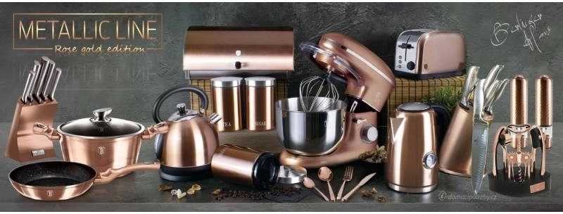 Berlingerhaus Elektrický kontaktní gril s nepřilnavým povrchem Rosegold Metallic Line