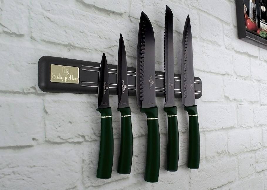 Berlingerhaus Sada nožů s magnetickým držákem 6 ks Emerald Collection