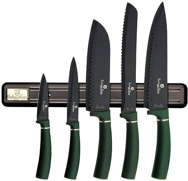 Berlingerhaus Sada nožů s magnetickým držákem 6 ks Emerald Collection