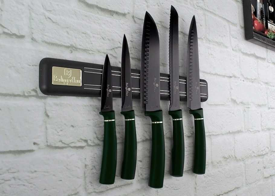 Berlingerhaus Sada nožů s magnetickým držákem 6 ks Emerald Collection