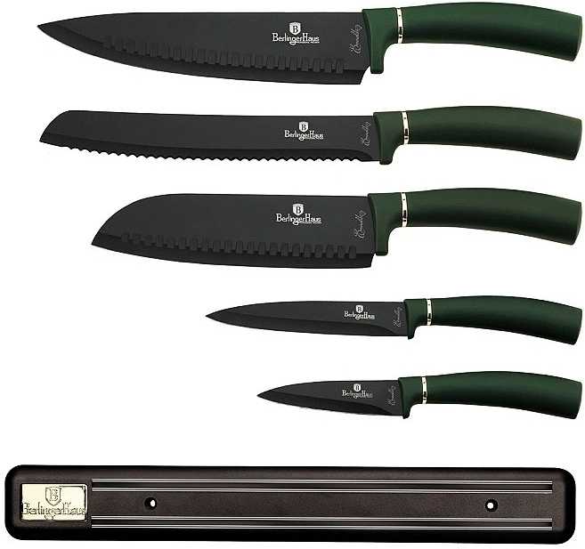 Berlingerhaus Sada nožů s magnetickým držákem 6 ks Emerald Collection