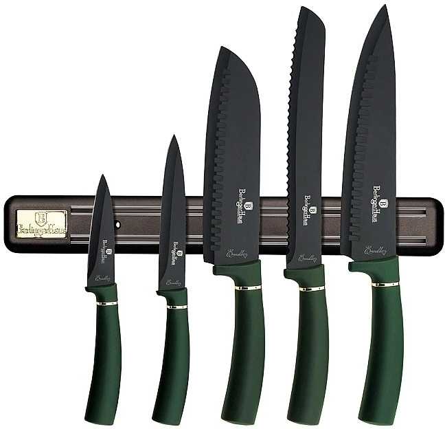 Berlingerhaus Sada nožů s magnetickým držákem 6 ks Emerald Collection