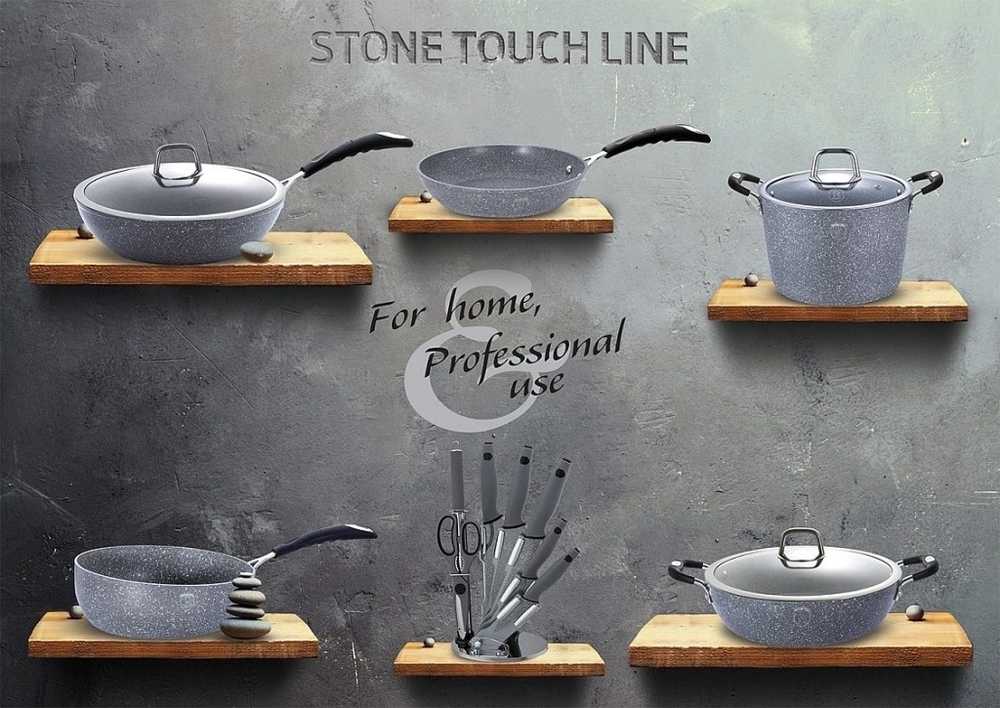 Berlingerhaus Kastrol s mramorovým povrchem 24 cm Gray Stone Touch Line BH-1152