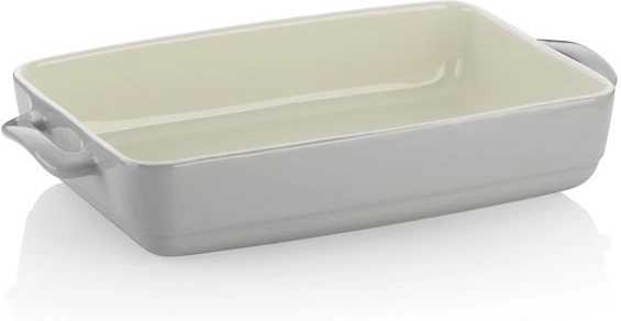 Kela Servírovací a zapékací miska Malin keramická světle šedá 37,5x22,0x7,0cm KL-15293