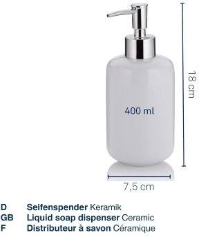 Kela Dávkovač mýdla Isabella keramický list zelený 18,0cm 7,5cm 400,0ml KL-22007