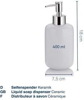 Kela Dávkovač mýdla Isabella keramický list zelený 18,0cm 7,5cm 400,0ml KL-22007