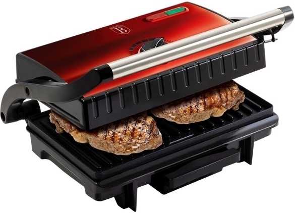 Berlingerhaus Elektrický kontaktní gril s nepřilnavým povrchem Burgundy Metallic Line BH-9060