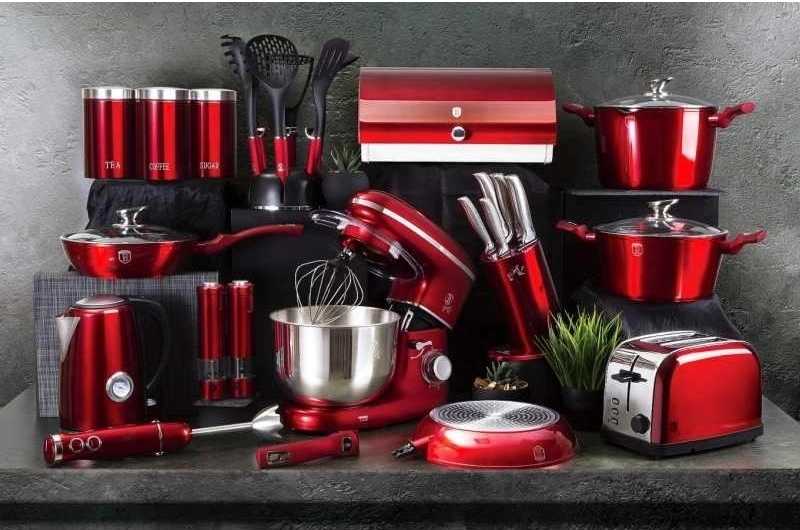 Berlingerhaus Elektrický kontaktní gril s nepřilnavým povrchem Burgundy Metallic Line BH-9060
