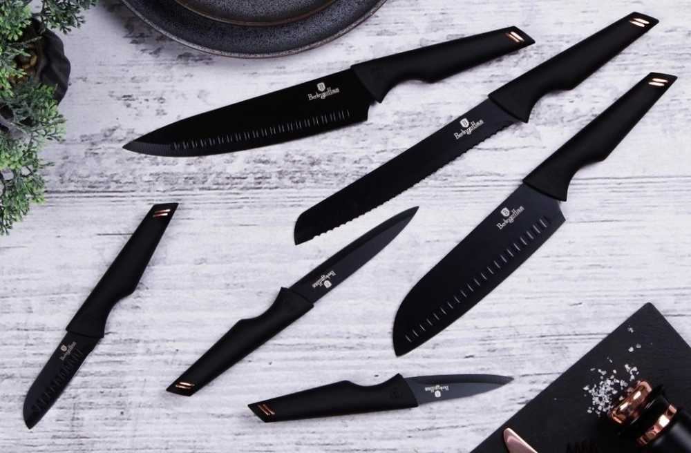Berlingerhaus Sada nožů s nepřilnavým povrchem 6 ks Black Rose Collection BH-2593