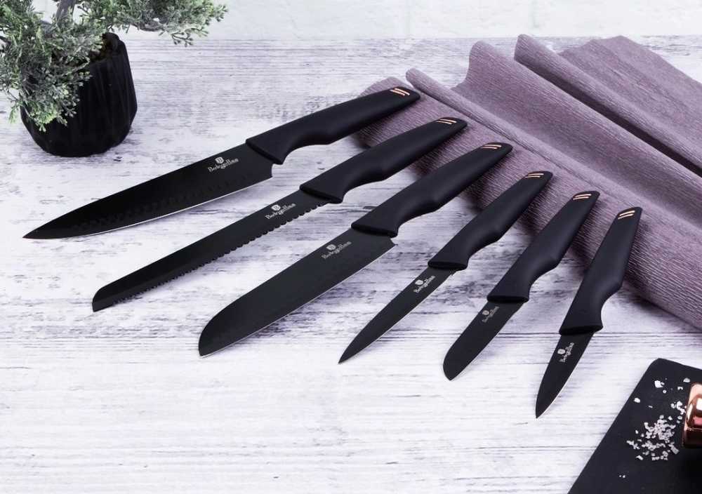 Berlingerhaus Sada nožů s nepřilnavým povrchem 6 ks Black Rose Collection BH-2593