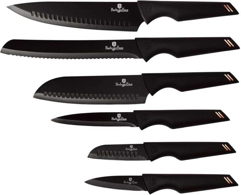 Berlingerhaus Sada nožů s nepřilnavým povrchem 6 ks Black Rose Collection BH-2593