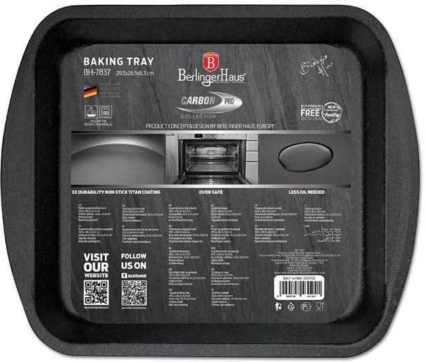 Berlingerhaus Pečící plech s titanovým povrchem 29,5 x 26,5 Carbon PRO Line BH-7837