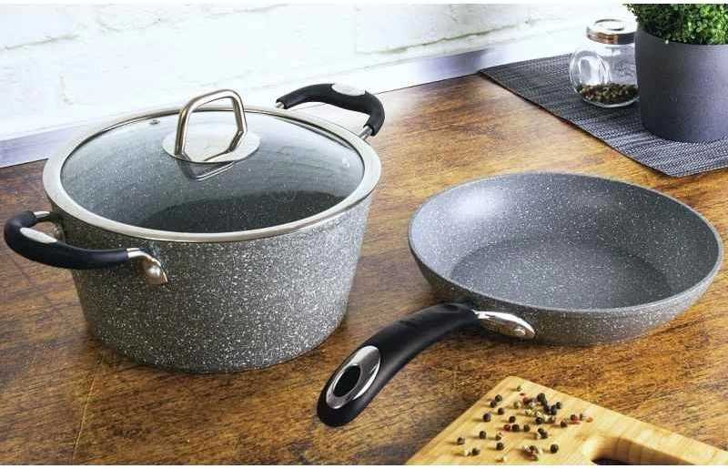 Berlingerhaus Kastrol s mramorovým povrchem 20 cm Gray Stone Touch Line BH-1151