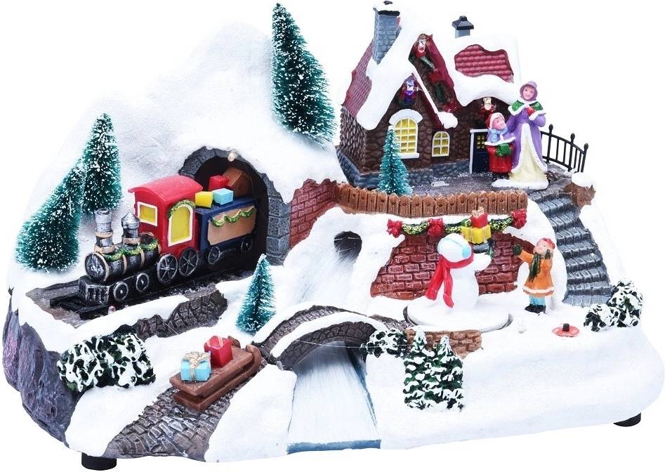 Homestyling Vánoční ozdoby scéna LED osvětlení KO-ACJ000180