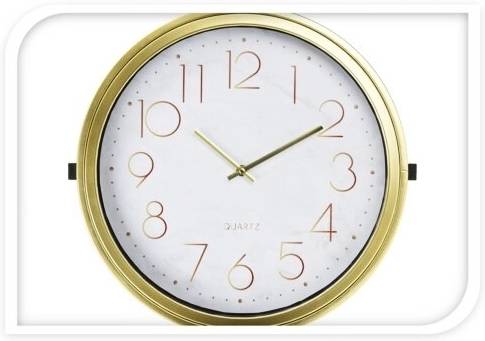 Homestyling Konferenční stolek s hodinami kulatý 42 x 40 cm KO-HZ1961990