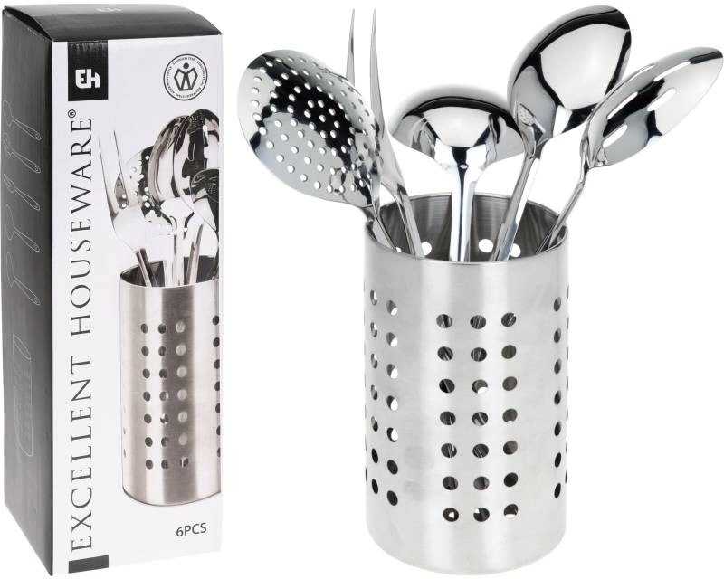 Excellent Kuchyňské náčiní nerez ve stojanu sada 6 ks KO-A12210040