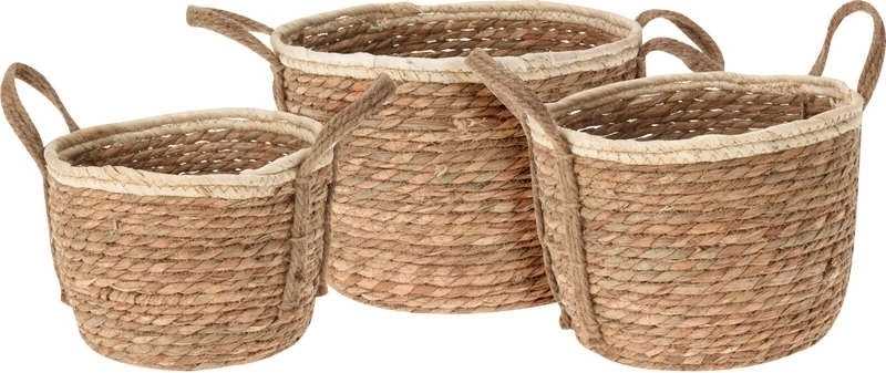 Progarden Obal na květináč sada 3 ks pletený TOSCANA KO-MA1000400