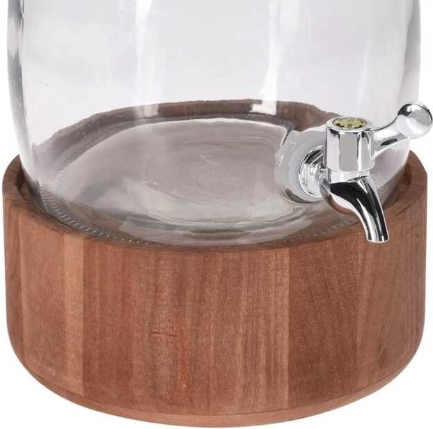 Excellent Zásobník na nápoje dávkovací sklo / dřevo 5,5 l KO-CD1100100