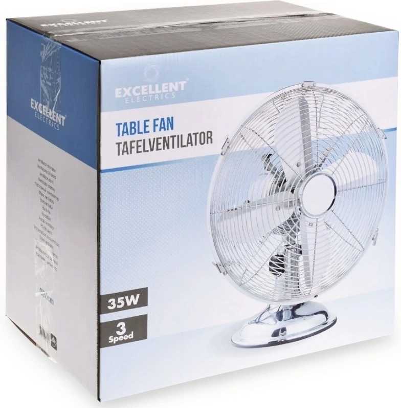 Excellent Ventilátor stolní chrom 35 W 30 cm KO-DE2000050
