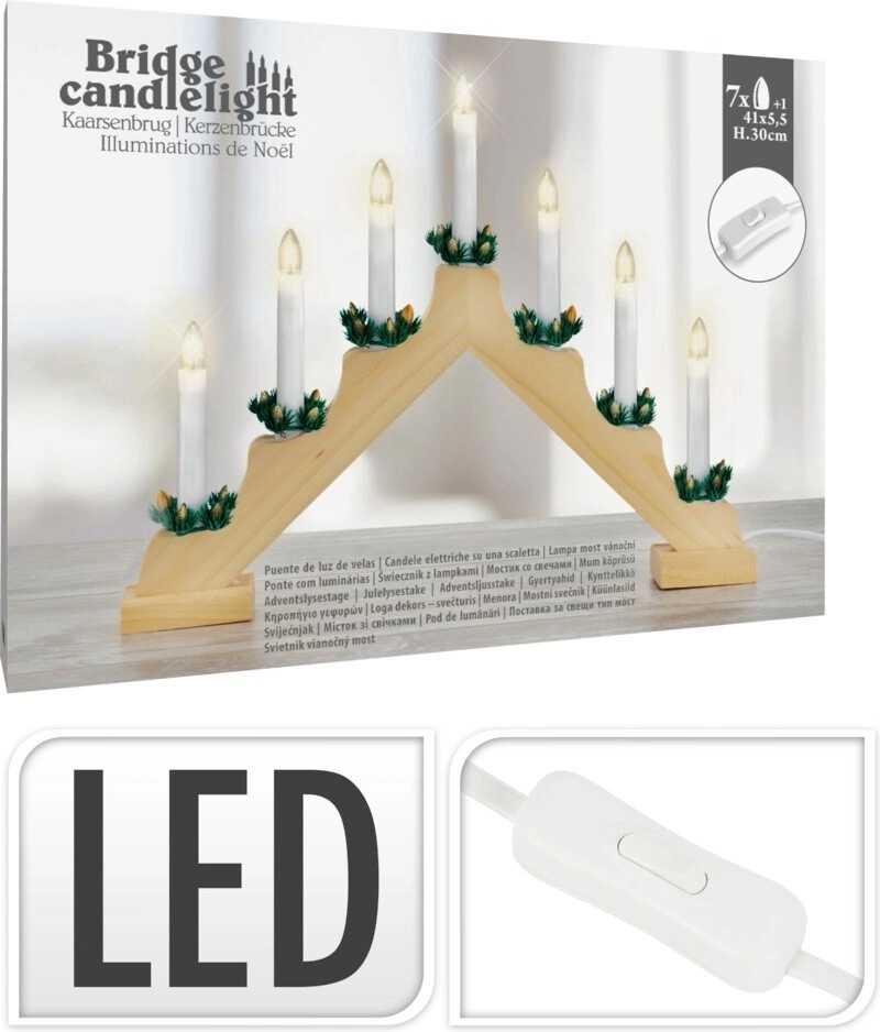 Homestyling Vánoční dekorace 7 svíček LED KO-AX8000095