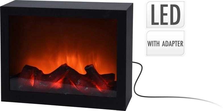 Homestyling Elektrický krb s LED plameny 29x23cm KO-ADA100090