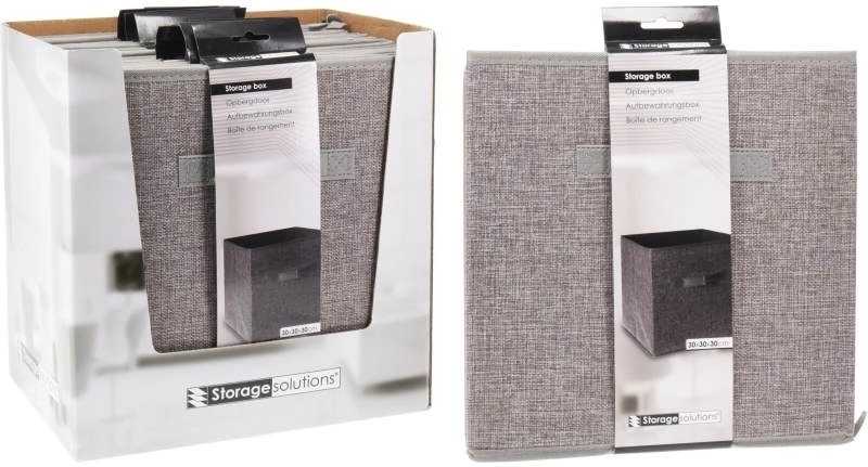 Homestyling Úložný box 30x30 cm textil šedý KO-101001720seda