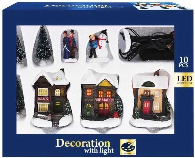 Homestyling Vánoční dekorace figurky LED osvětlení KO-ABG100030