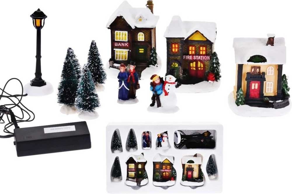 Homestyling Vánoční dekorace figurky LED osvětlení KO-ABG100030