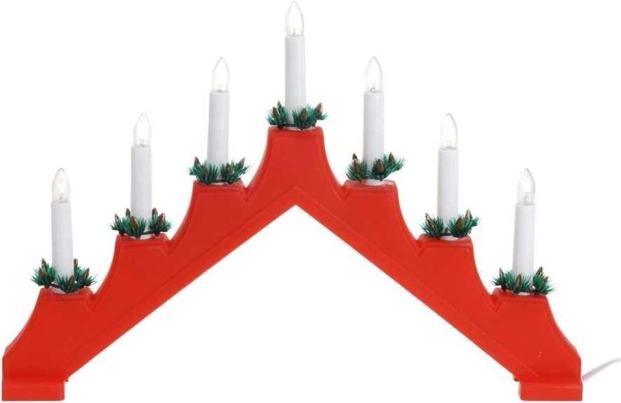 Homestyling Vánoční dekorace 7 svíček LED červená KO-AX8000070