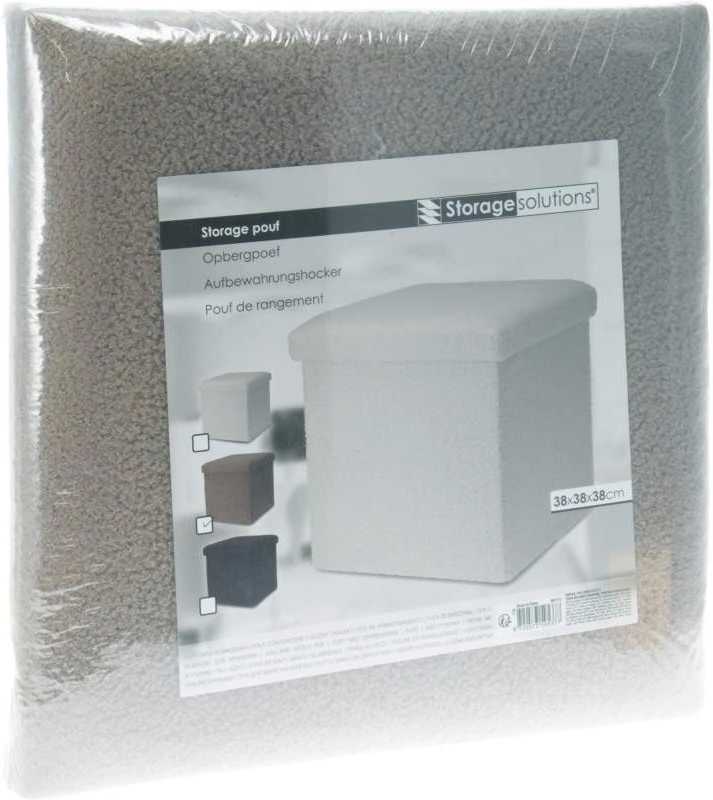 Homestyling Taburet / podsedák s úložným prostorem 38 x 38 cm bílá KO-170487380bila