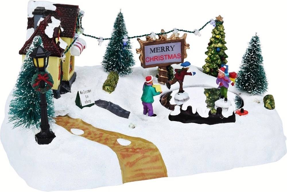 Homestyling Vánoční ozdoby scéna LED osvětlení KO-ACJ000170